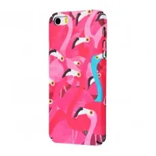 Чехол для iPhone 5/5s/SE Ibasi & Coer розовый фламинго
