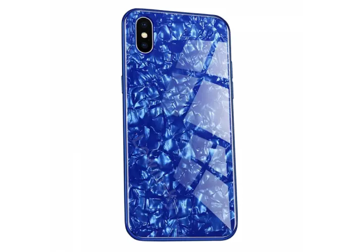 Чехол для iPhone Xs Max Marble Case Blue
