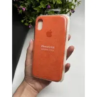 Чохол ALCANTARA для Iphone X/Xs ( помаранчевий )