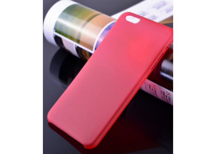 Пластиковый ультратонкий чехол для iPhone 6/6S (Красный)