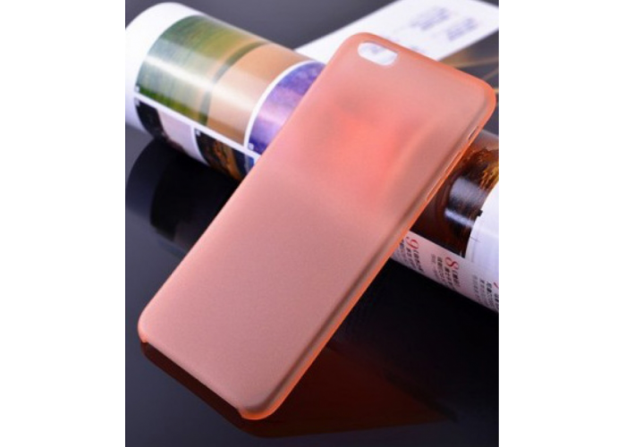 Пластиковый ультратонкий чехол для iPhone 6/6S (Оранжевый)