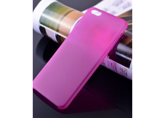 Пластиковый ультратонкий чехол для iPhone 6/6S (Розовый)