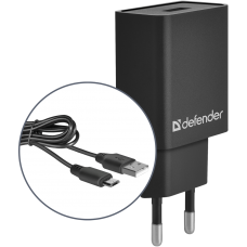 Сетевой адаптер Defender UPC-11 1xUSB,5V/2.1А,кабель micro-USB