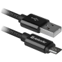 USB кабель Defender USB08-03T PRO USB2.0 Черный, AM-MicroBM, 1m, 2.1A