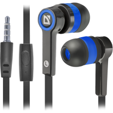 Гарнитура для смартфонов Defender Pulse 420 черный + синий, вставки