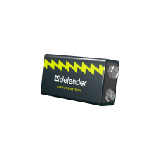 Батарейка алкалиновая Defender 6LR61-1B Крона, в блистере 1шт, 9 В