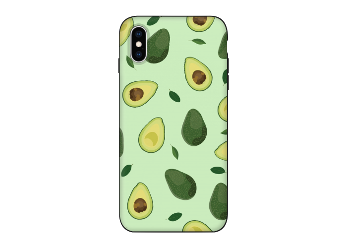 Силиконовый чехол Softmag Case Зеленый авокадо для iPhone X/Xs