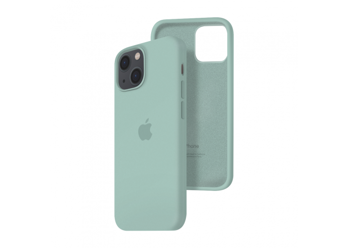 Силиконовый чехол c закрытым низом Apple Silicone Case для iPhone 13 Marine Green