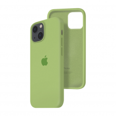 Силиконовый чехол c закрытым низом Apple Silicone Case для iPhone 13 Green