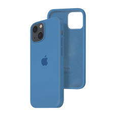 Силиконовый чехол c закрытым низом Apple Silicone Case для iPhone 13 Navy Blue