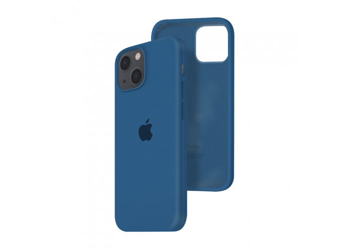 Силиконовый чехол c закрытым низом Apple Silicone Case для iPhone 13 Cobalt Blue