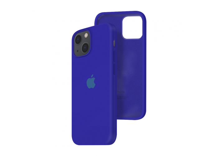 Силиконовый чехол c закрытым низом Apple Silicone Case для iPhone 13 Ultra Blue