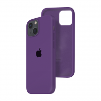 Силиконовый чехол c закрытым низом Apple Silicone Case для iPhone 13 Purple