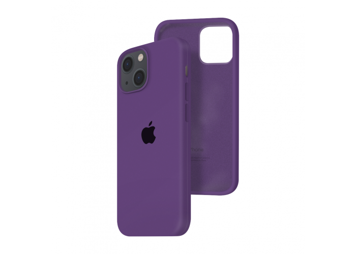 Силиконовый чехол c закрытым низом Apple Silicone Case для iPhone 13 Purple