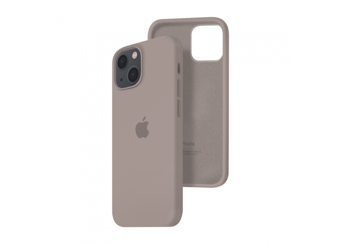 Силиконовый чехол c закрытым низом Apple Silicone Case для iPhone 13 Peble