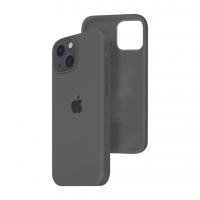 Силиконовый чехол c закрытым низом Apple Silicone Case для iPhone 13 Charcoal Gray