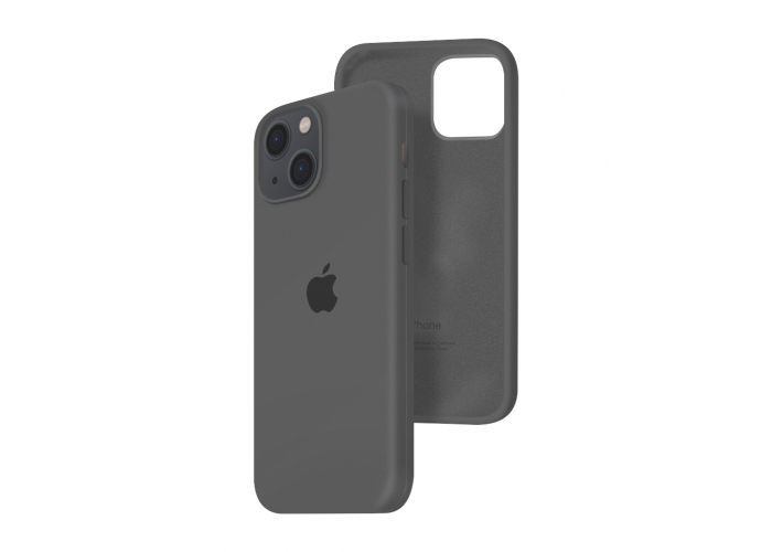 Силиконовый чехол c закрытым низом Apple Silicone Case для iPhone 13 Charcoal Gray
