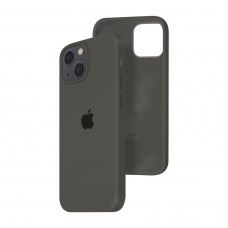Силиконовый чехол c закрытым низом Apple Silicone Case для iPhone 13 Dark Olive