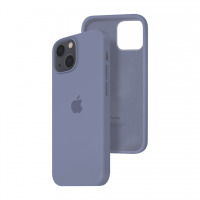 Силиконовый чехол c закрытым низом Apple Silicone Case для iPhone 13 Lavender Gray