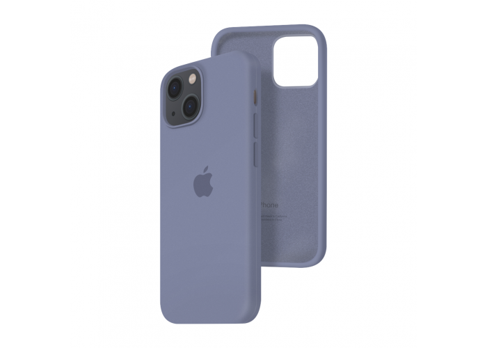 Силиконовый чехол c закрытым низом Apple Silicone Case для iPhone 13 Lavender Gray