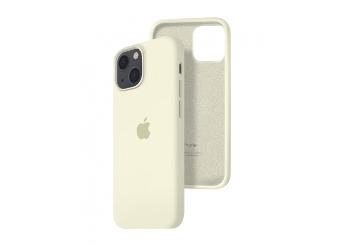 Силиконовый чехол c закрытым низом Apple Silicone Case для iPhone 13 Antique White