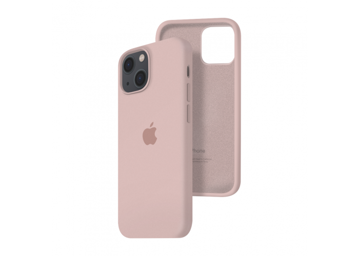 Силиконовый чехол c закрытым низом Apple Silicone Case для iPhone 13 Pink Sand
