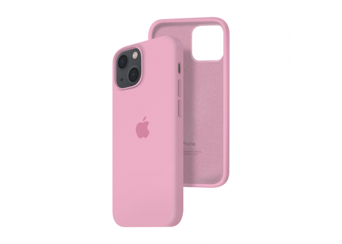 Силиконовый чехол c закрытым низом Apple Silicone Case для iPhone 13 Pink