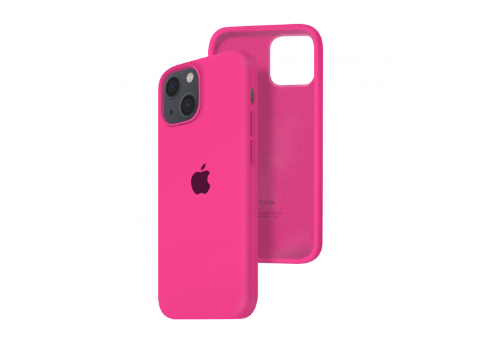 Силиконовый чехол c закрытым низом Apple Silicone Case для iPhone 13 Barbie Pink