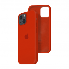 Силиконовый чехол c закрытым низом Apple Silicone Case для iPhone 13 Red