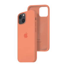 Силиконовый чехол c закрытым низом Apple Silicone Case для iPhone 13 Peach