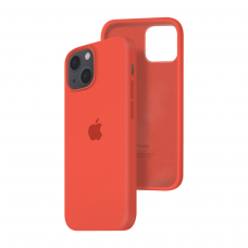 Силиконовый чехол c закрытым низом Apple Silicone Case для iPhone 13 Spicy Orange
