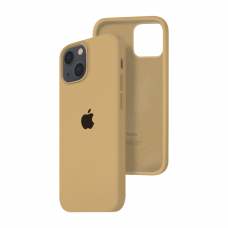 Силиконовый чехол c закрытым низом Apple Silicone Case для iPhone 13 Mustard Beige