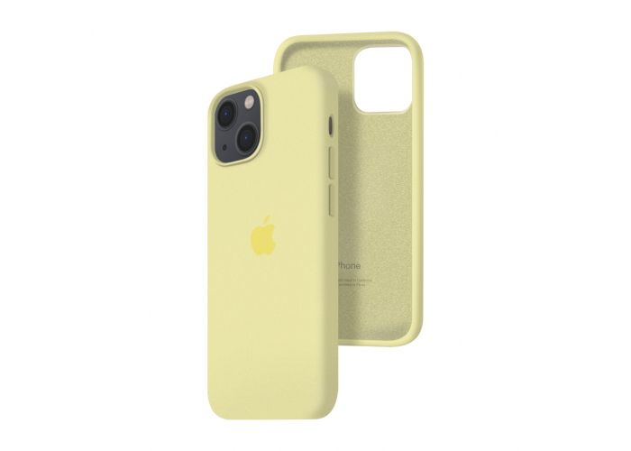 Силиконовый чехол c закрытым низом Apple Silicone Case для iPhone 13 Mellow Yellow