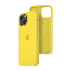 Силиконовый чехол c закрытым низом Apple Silicone Case для iPhone 13 Canary Yellow