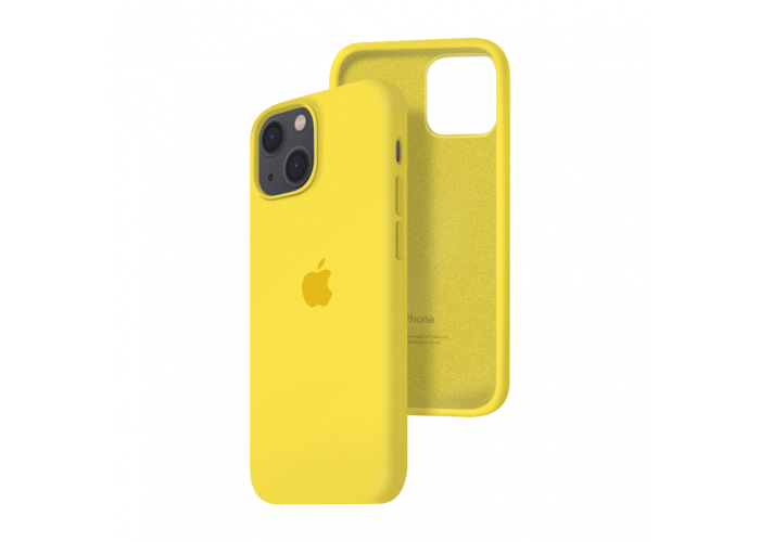 Силиконовый чехол c закрытым низом Apple Silicone Case для iPhone 13 Canary Yellow