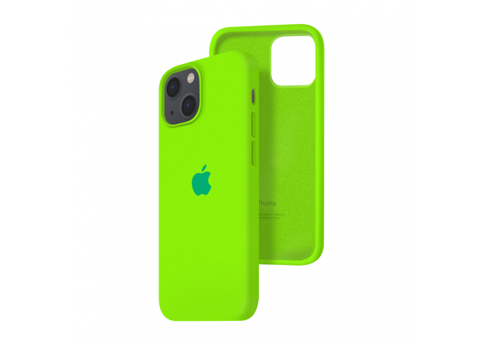 Силиконовый чехол c закрытым низом Apple Silicone Case для iPhone 13 Juicy Green