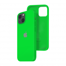 Силиконовый чехол c закрытым низом Apple Silicone Case для iPhone 13 Uran Green