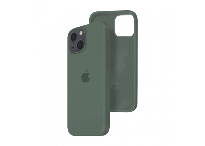 Силиконовый чехол c закрытым низом Apple Silicone Case для iPhone 13 Pine Green