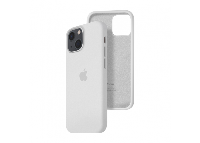 Силиконовый чехол c закрытым низом Apple Silicone Case для iPhone 13 White