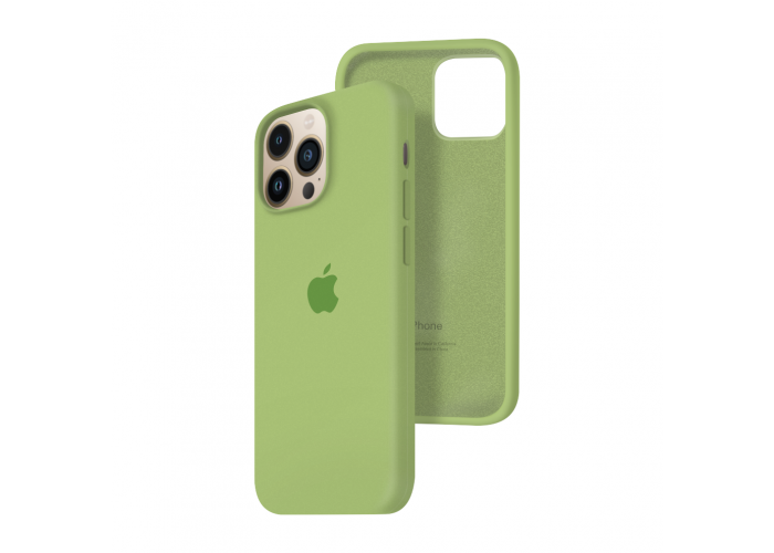 Силиконовый чехол c закрытым низом Apple Silicone Case для iPhone 13 Pro Green