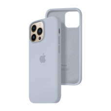 Силиконовый чехол c закрытым низом Apple Silicone Case для iPhone 13 Pro Mist Blue