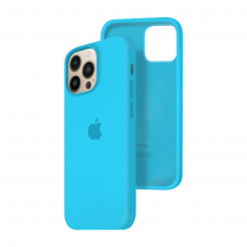 Силиконовый чехол c закрытым низом Apple Silicone Case для iPhone 13 Pro Blue