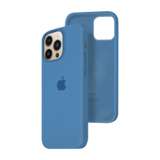 Силиконовый чехол c закрытым низом Apple Silicone Case для iPhone 13 Pro Navy Blue
