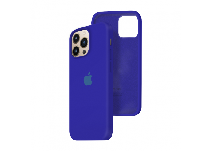 Силиконовый чехол c закрытым низом Apple Silicone Case для iPhone 13 Pro Ultra Blue