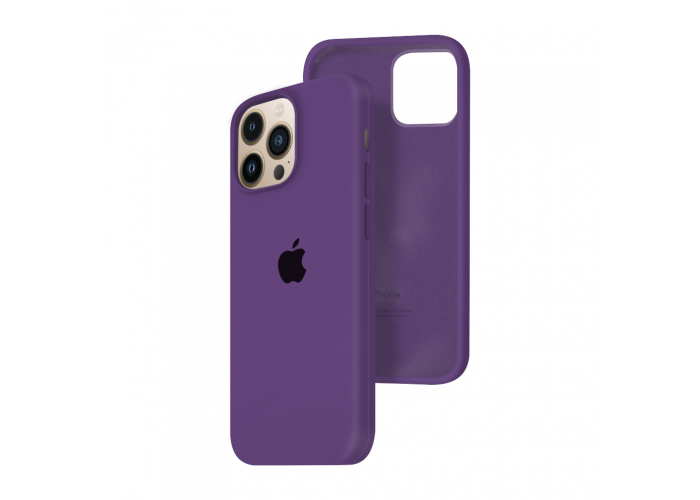 Силиконовый чехол c закрытым низом Apple Silicone Case для iPhone 13 Pro Purple