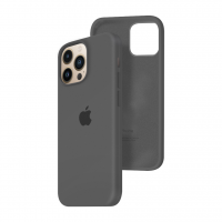 Силиконовый чехол c закрытым низом Apple Silicone Case для iPhone 13 Pro Charcoal Gray
