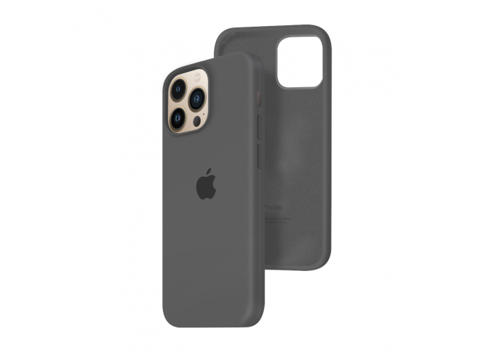 Силиконовый чехол c закрытым низом Apple Silicone Case для iPhone 13 Pro Charcoal Gray