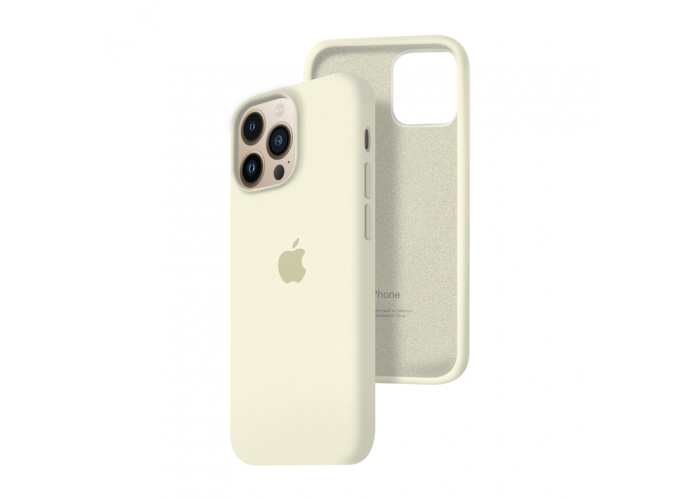 Силиконовый чехол c закрытым низом Apple Silicone Case для iPhone 13 Pro Antique White