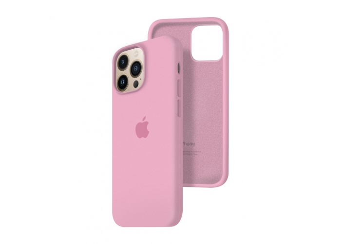 Силиконовый чехол c закрытым низом Apple Silicone Case для iPhone 13 Pro Pink