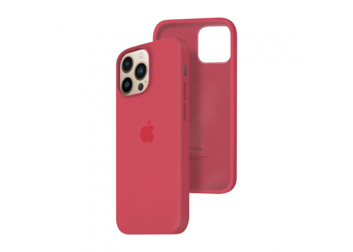 Силиконовый чехол c закрытым низом Apple Silicone Case для iPhone 13 Pro Red Raspberry